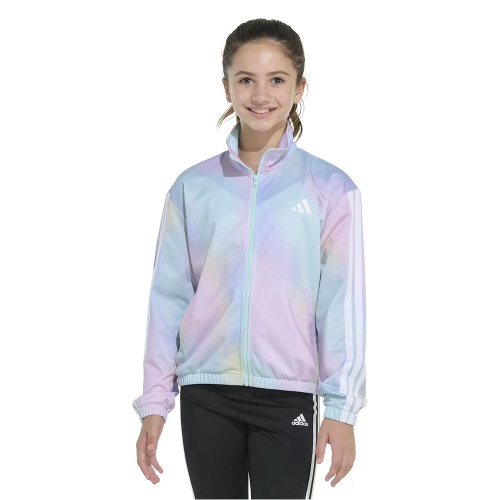 Girls Adidas AOP Track Jacket Size 10